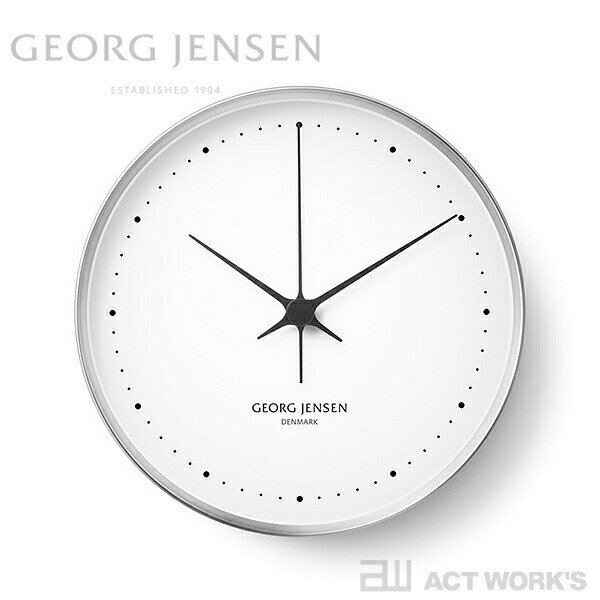 GEORG JENSEN HK コッペル ウォールクロック ホワイトダイヤル 30cm HENNING KOPPEL WHITE/SS 【ジョージジェンセン …