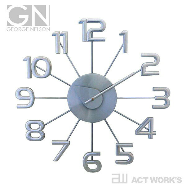 GEORGE NELSON Ferris Wall Clock フェリス・ウォール・クロック 【ジョージネルソン デザイン雑貨 掛時計 かけ時計 とけい 壁掛け 置き時計 アナログ 表示 置時計 オフィス 店舗】