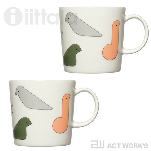 iittala×mina perhonen バード マグカップ ペアセット 300ml 2021 【イッタラ bird デザイン雑貨 キッチン雑貨 台所 北欧 シンプル フィンランド 食器 お祝い ギフト プレゼント ティータイム コーヒーカップ 皆川明 ミナ ペルホネン】のサムネイル