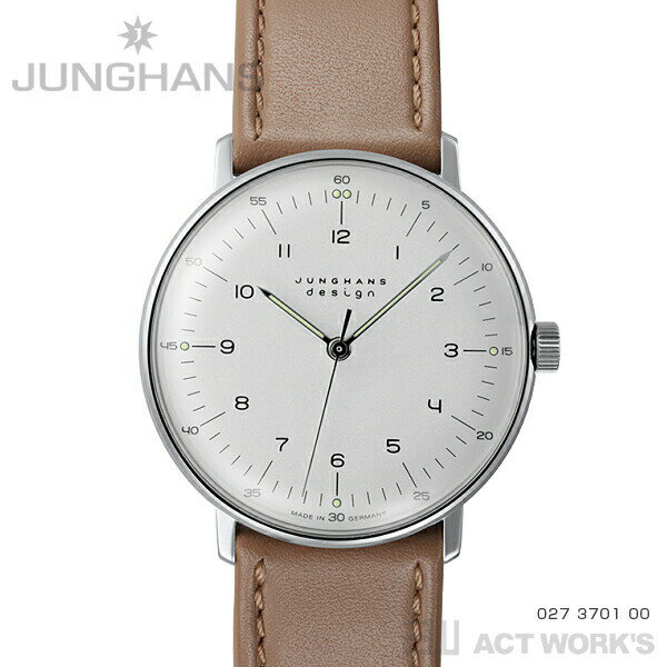 《全2種》Max Bill by JUNGHANS ハンドウインド Handwind 027 3700 00 027 3701 00　【HANDAUFZUG ドイツ製 マックス・ビル ユンハンス ユングハンス 腕時計 リストウォッチ 手巻き】