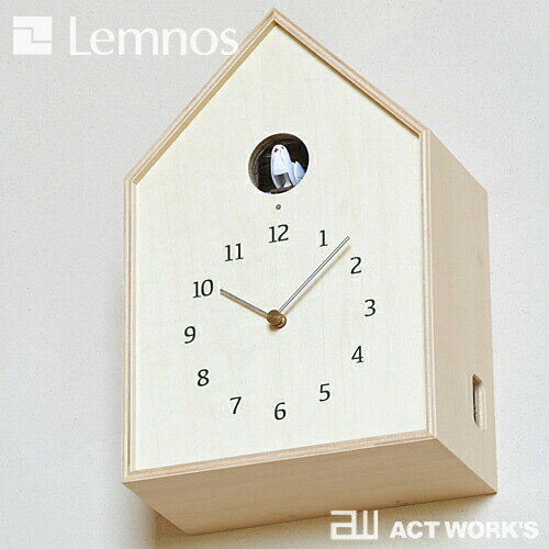 《全2色》LEMNOS Birdhouse Clock カッコー時計 バードハウスクロック 【タカタレムノス デザイン雑貨 掛け時計 クロック シンプル インテリア 壁時計 リビング 鳩時計 ハト時計 玄関 子供部屋 寝室 北欧】 [2]
