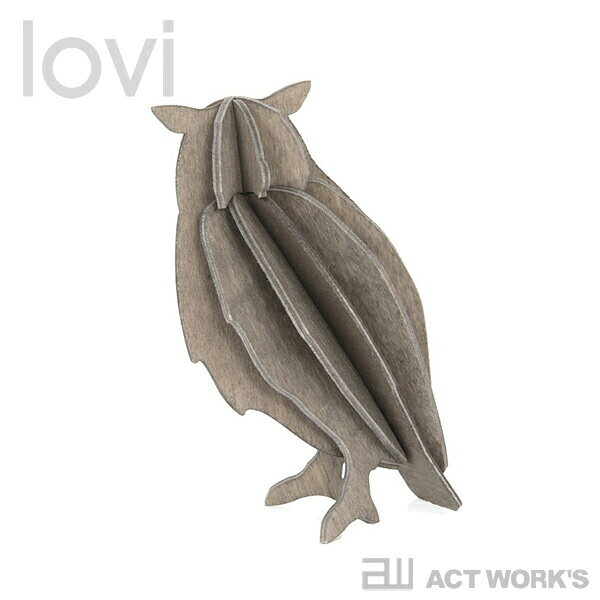 《全3色》lovi Owl ふくろう 9.5cm 【ロヴィ オブジェ フィンランド 白樺 バーチ材 リビング デザイン雑貨 梟 ふくろう オウル】の商品画像 3