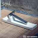 《全4色》SOIL レーザートレー RAZOR TRAY T字カミソリ置き 【ソイル 珪藻土 天然素材 レザートレイ 剃刀スタンド かみそり台 洗面台 浴室 吸湿 水滴 しずく バスルーム 髭剃り】