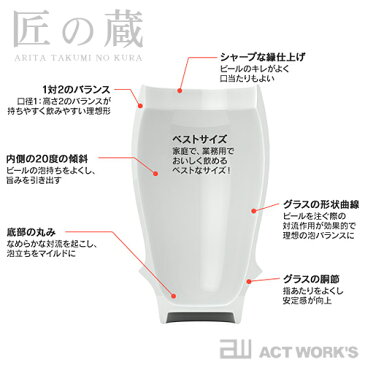 匠の蔵 プレミアムビアグラス -赤と黒- 有田磁器 【デザイン雑貨 晩酌 ビール ジョッキ 店舗 キッチン雑貨 有田焼き】