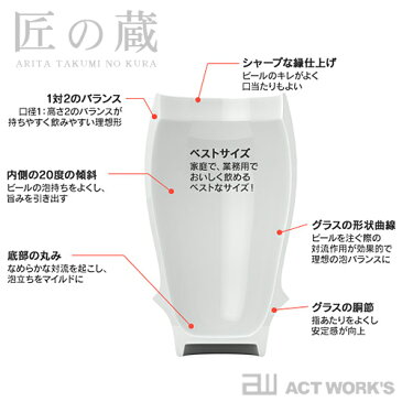 匠の蔵 プレミアムビアグラス -赤と黒- 有田磁器 　【デザイン雑貨 晩酌 ビール ジョッキ 店舗 キッチン雑貨 有田焼き】