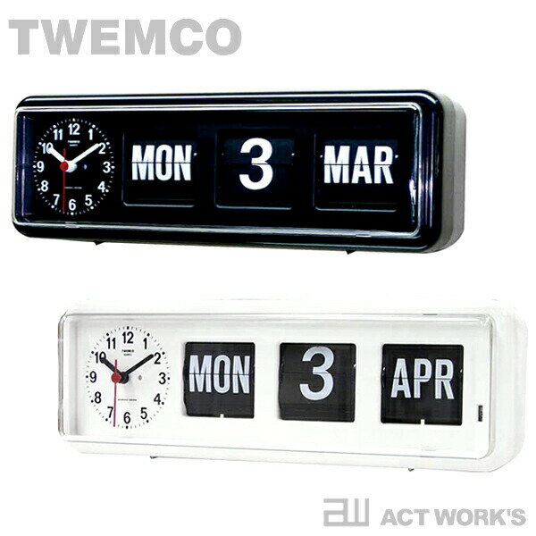 《全2色》TWEMCO カレンダー時計 BQ-38 置き掛け時計 