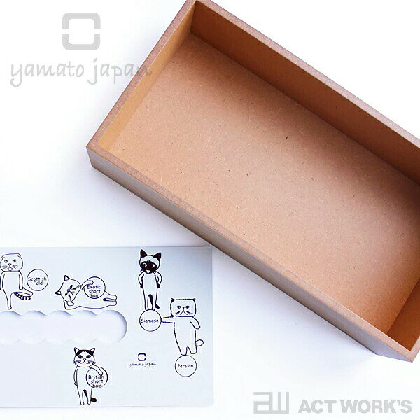 ヤマト工芸 haco CATS ティッシュケース yamato japan 【ヤマトジャパン ハンドメイド デザイン雑貨 木工 日本製 メイドインジャパン ティッシュボックス インテリア】 [3]