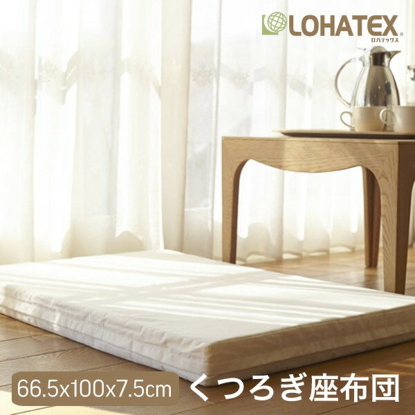 【4月中はポイント5倍】座布団 厚さ7.5cm 66.5×100×7.5cm ラテックス 高反発 寝具 LOHATEX くつろぎ 一人暮らし クッション マットレス 厚い オーガニック コットン 綿100 おすすめ Rss その1