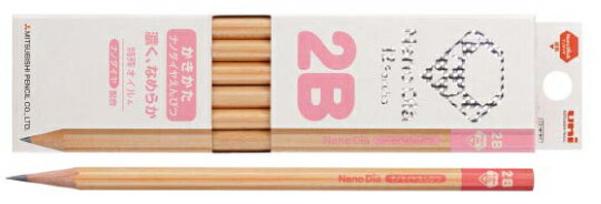 【三菱鉛筆】ナノダイヤ鉛筆 6907 6角 NDH ピンク 2B 1ダース