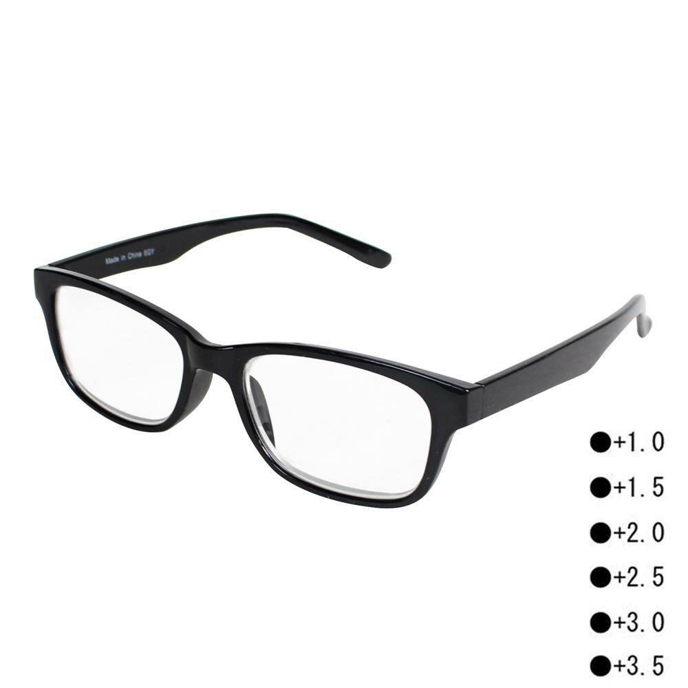 シニアグラス 老眼鏡 黒縁 おしゃれ ERI-10　+1.5
