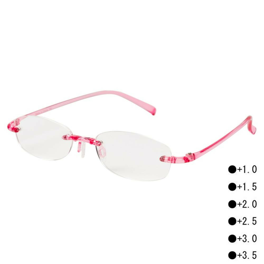 シニアグラス 老眼鏡 ピンクフレーム おしゃれ RG-T01　+1.5