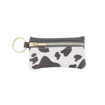 フラワーリング スマートキーポーチ 牛柄×ハートモチーフ GKP0024-BK(ブラック)