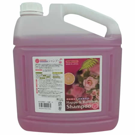 ハッピー＆バスタイム　ペット用シャンプー　4L　バラの香り