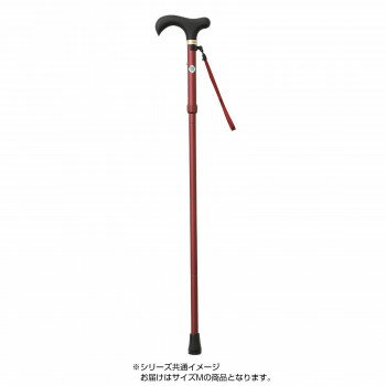 伸縮折りたたみ杖 とってもステッキ やわらかグリップ Mサイズ CH233171 F05・ワイン