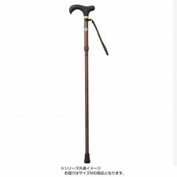 伸縮折りたたみ杖 とってもステッキ やわらかグリップ Mサイズ CH233171 C05・ブラウン