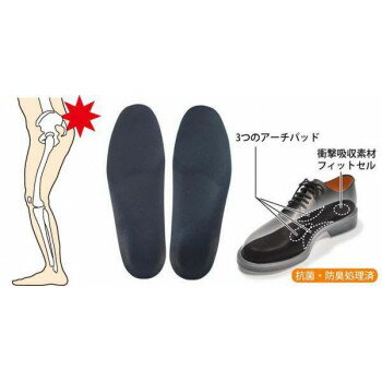 インソールプロ(靴用中敷き)　腰痛対策　メンズ・男性用　L(26〜27cm)(4.0)