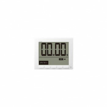 樂天商城 - ドリテック dretec 大画面時計付タイマー「グロッサ」 ホワイト T-581WT