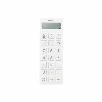 樂天商城 - ドリテック dretec 時計付電卓タイマー ホワイト CL-130WT