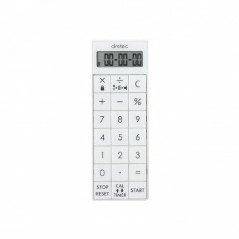 樂天商城 - ドリテック dretec 電卓付バイブタイマー ホワイト CL-124WT