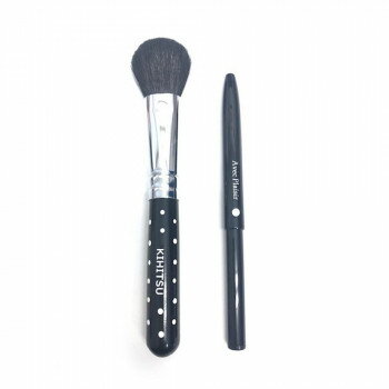 喜筆(kiHiTsu)ふんわりチークドットブラシ＆リップブラシ スワロフスキー付 CHEEk05+14-3-sWArO