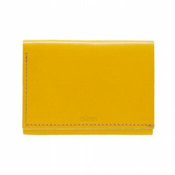 乐天商城 - 国産レザー デュン dunn 3wings wallet 手のひらサイズの三つ折財布 イエロー DTW05