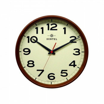 さんてる SKP電波 日本製 シンプル電波掛け時計 ブラウン DQL699_BR(3)