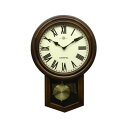 さんてる クォーツ 日本製 モダンアンティーク振り子時計(ローマ文字丸型) QL723R-AN