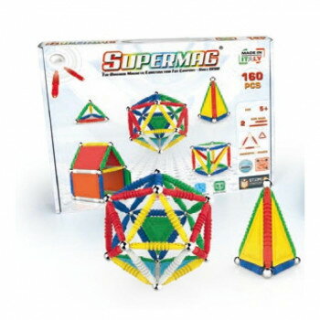 遊びながら学べる イタリア製玩具 スーパーマグSTEAMセット160 694-0002