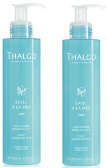 THLGO タルゴ　マリンイマージョン ヴェルヴェット クレンジングミルク 200ml　2本セット マリンイマージョン　クレンジングミルク　200MLがリニューアルしました。 タルゴ独自成分 マリンソースウォーターを贅沢に配合したミルクタイプのクレンジング。 クレンジングとしての機能はしっかりと保ちながら、アラントイン配合で肌にやさしく、すべての肌タイプに使用できます。 使用方法：適量をやさしく小円を描きながらフェイス、ネックにのばして下さい。 メイク汚れになじませたあと、やさしくふき取るか洗い流します。 主な成分：MMAフィルトレイト 、グレープシードオイル＆キャスターオイル（整肌成分） 、100％植物グリセリン（保湿成分） メーカー：タルゴジャポン株式会社 区分：フランス製・化粧品