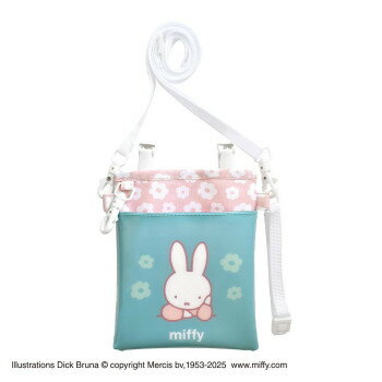 樂天商城 - miffy ミッフィー 3WAYソフトペンポーチ ブルーグリーン/ピンク ST-CNMF0010