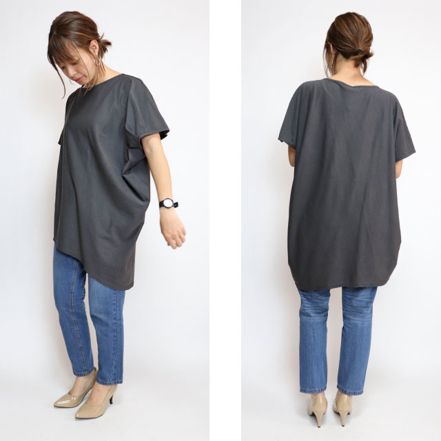【大きいサイズあり】イレギュラーヘムビッグTシャツ k-0056 M L LL 3L 4L 5L ビッ...