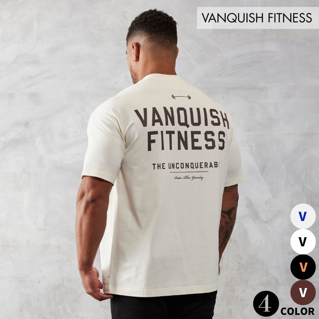 ヴァンキッシュ フィットネス VANQUISH UNCONQUERABLE OVERSIZED T SHIRT ロゴ Tシャツ 筋トレ ジム トレーニング ウエア 正規品