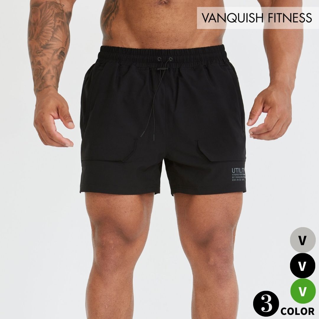 ヴァンキッシュ フィットネス VANQUISH UTILITY V3 4" SHORTS メンズ ショートパンツ トレーニング 筋トレ スポーツウエア ジム 正規品
