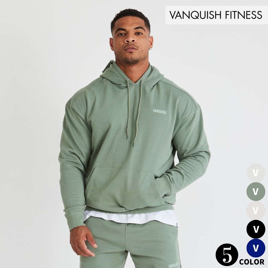 ヴァンキッシュ フィットネス VANQUISH ESSENTIAL OVERSIZED PULLOVER HOODIE メンズ パーカー 筋トレ ジム トレーニング ウエア 正規品