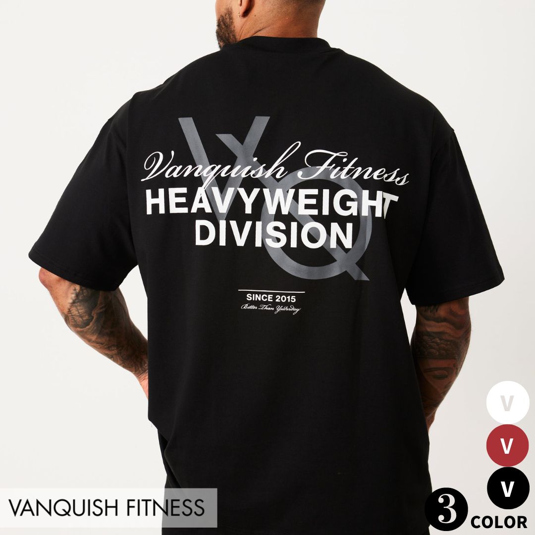 ヴァンキッシュ フィットネス VANQUISH TSP HEAVYWEIGHT DIVISION OVERSIZED T SHIRT ロゴ Tシャツ 筋トレ ジム トレーニング ウエア ..