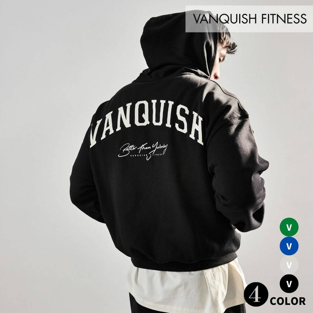 ヴァンキッシュ フィットネス VANQUISH BETTER THAN YESTERDAY OVERSIZED HOODIE ロゴ 筋トレ ジム トレーニング オーバーサイズ パーカー 正規品