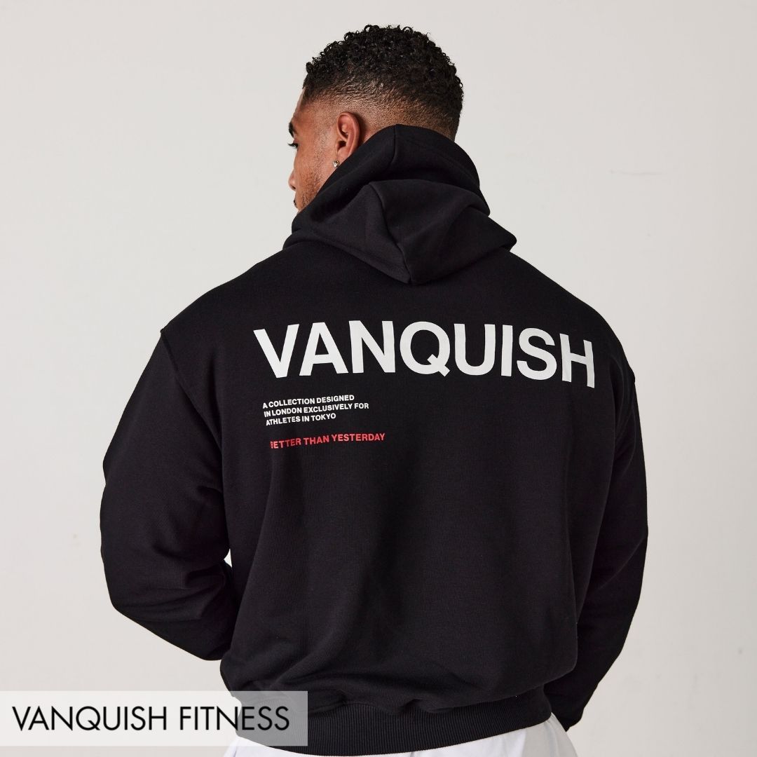 ヴァンキッシュ フィットネス VANQUISH TSP BLACK TOKYO PULLOVER HOODIE ロゴ オーバーサイズ パーカー 筋トレ ジム トレーニング ウ..