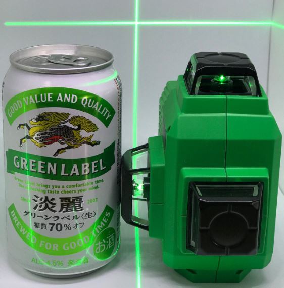 グリーン レーザー墨出し器 円錐ミラー トップライナー3×360° バッテリー仕様 フルライン 4V4HD 受光器（別売りLR60G or LM70)対応 シームレス 高輝度 レーザーレベル オートライン 墨出しレーザー 墨出し機 送料無料 マキタ シンワ KDS タジマ ボッシュ マイゾックス