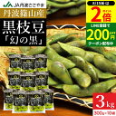 【8/15★全品P2倍】\200円クーポン配布中/予約 本場 丹波篠山産 黒枝豆 3kg 袋入り(300g×10)莢のみ 2025年度産新豆 えだまめ 黒豆 京都 篠山 丹波 ささやま たんば 丹波黒 黒枝豆 枝豆 京丹波 独特のこく 甘み もっちり旨い 最高級枝豆 サヤのみ おつまみ 詰め合わせ