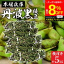 \最大8%OFFクーポン/【ミニ醤油もプレゼント】【最安値に挑戦!】予約 2025年度産 令和7年 丹波黒の枝豆 5kg 枝付き 送料無料 超破格 丹波黒 黒枝...