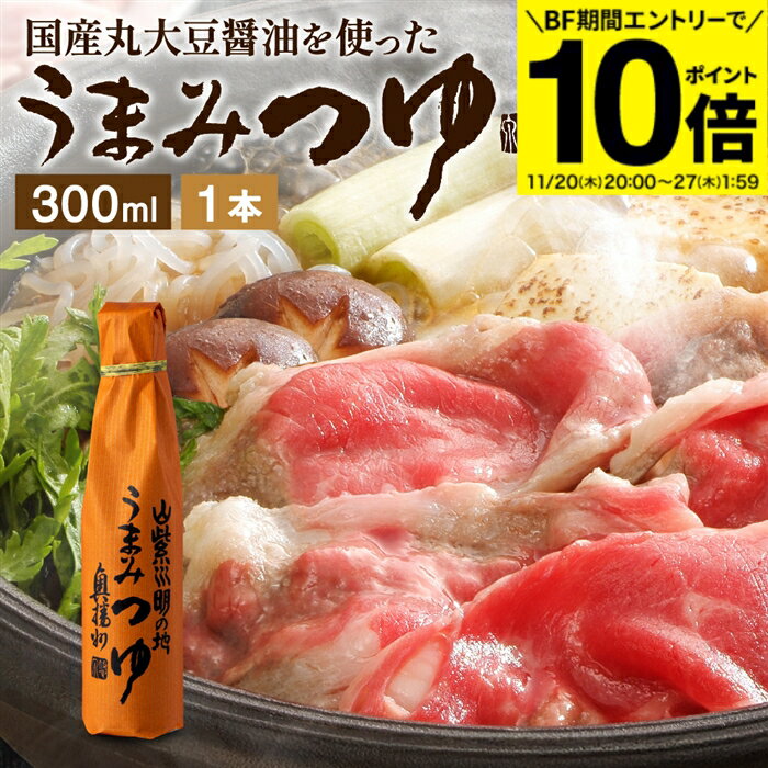 【BF期間★エントリーでP10倍】＼醤油にこだわった万能めんつゆ／ うまみつゆ 300ml 1本 足立醸造 めん..