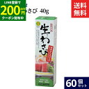 \LINE登録で★200円クーポン配布中/ムソー 旨味本来 生おろしわさび 40g × 60個 セット 送料無料 国産 わさび 生おろしわさびチューブ 天日塩 保存料不使用 着色料不使用
