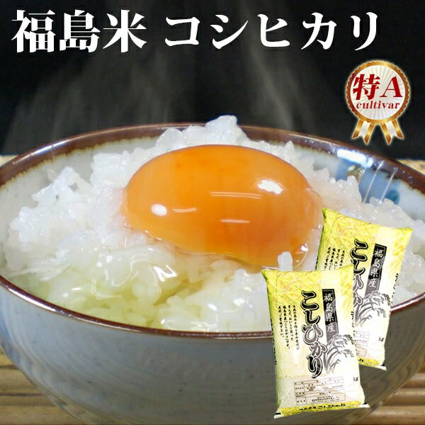 新米 米 白米 10kg 送料無料 コシヒカリ 5kg×2袋 福島県産 令和元年産 ...