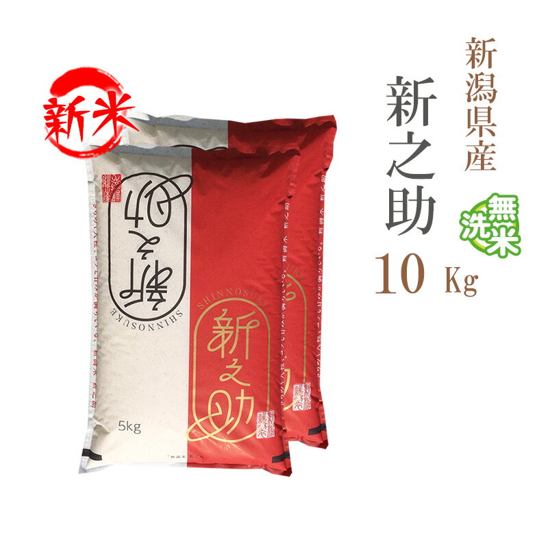 新米 無洗米 10kg 送料無料 新之助 しんのすけ 5kg×2袋 新潟県産 令和7年産 一等米 新之助 しんのすけ お米 10キロ 安い あす楽 送料無料 沖縄配送不可