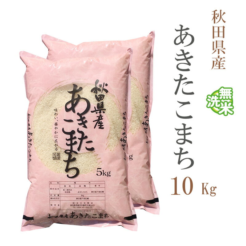 無洗米 10kg 送料無料 あきたこまち 5kg×2袋 秋田