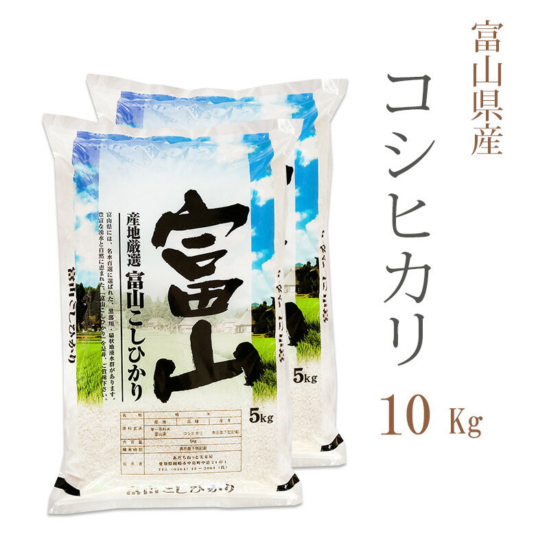 米 白米 10kg 送料無料 コシヒカリ 5kg×2袋 富山県産 令和5年産 コシヒカリ お米 10キロ 安い 北海道・沖縄は追加送料