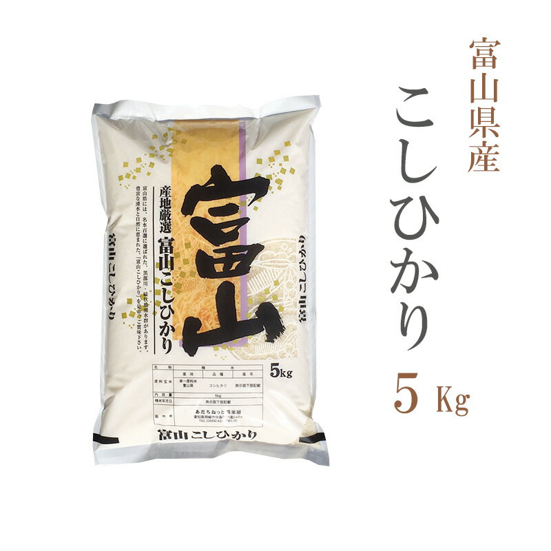 米 白米 5kg コシヒカリ 富山県産 令和5年産 コシヒカリ お米 5キロ 安い あす楽 送料無料【沖縄、配送不可】