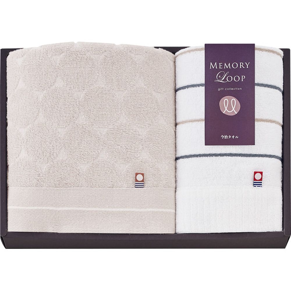 お返し 内祝い ギフト バスウオッシュタオル 今治メモリーループフェイス・ウォッシュタオルセットMー72180 プチギフト 新築 お礼 引越し 志 仏事