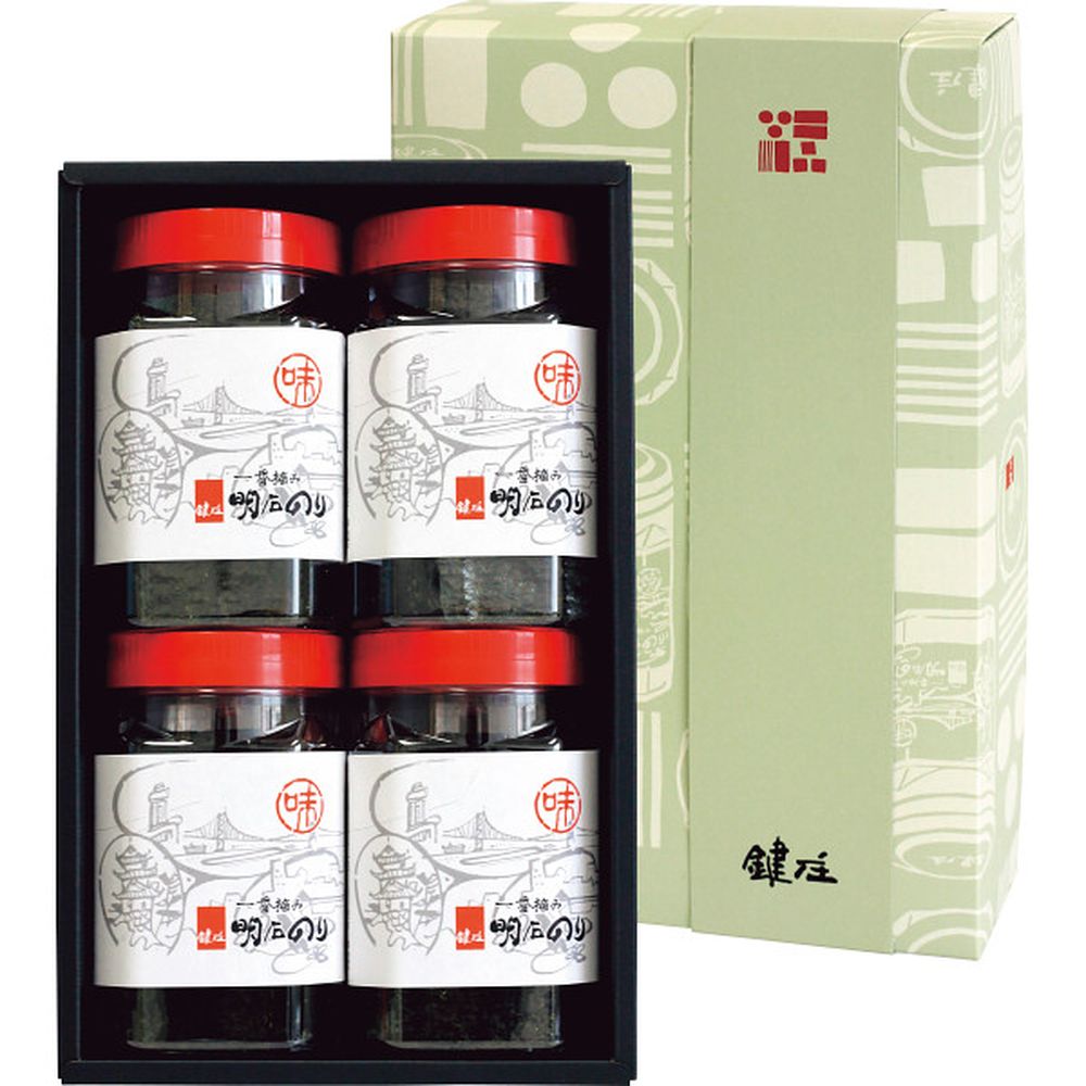 お歳暮 お返し 内祝い ギフト 海苔 明石の風 明石の風 味 4本 化粧箱入りKAG-04 新築 お ...