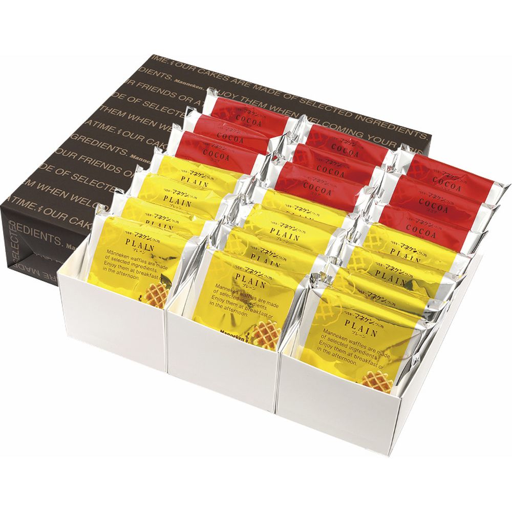 お返し 内祝い ギフト 洋菓子 マネケン ワッフル詰合せ21個入りR21-PCG 新築 お礼 引越し 志 仏事 送料無料